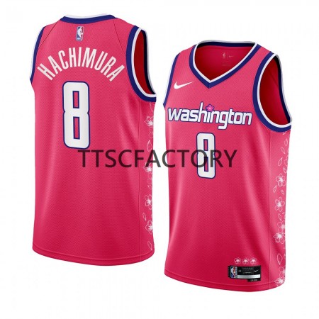 Herren NBA Washington Wizards Trikot Rui Hachimura 8 Nike 2022-23 City Edition Pink Swingman